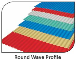 Round Wave Profile, Color : White, Gray, Terracotta, Green Blue