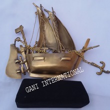 Metal Antique Vintage Brass Ship
