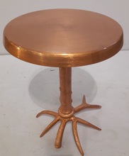 Metal aluminium side table, Size : 37X37X48 cm