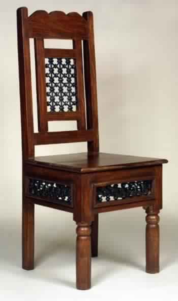 jali fitted handcrafted solid wooden chair