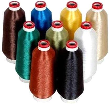 Polyester Zari Threads, for Garments, Thread length : 1000-1500mtr
