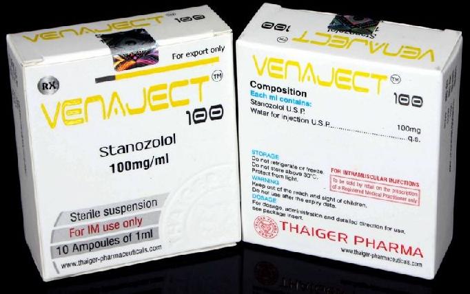 VENAJECT 100 (STANOZOLOL 100Mg/ML), for Anabolic Hormones, Bodybuilding, Pharmaceutial Intermediates