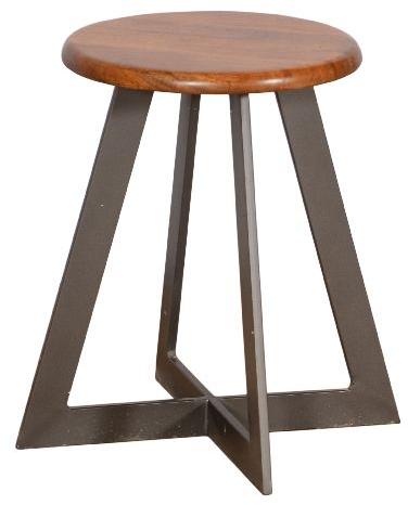stylish industrial wooden bar stool