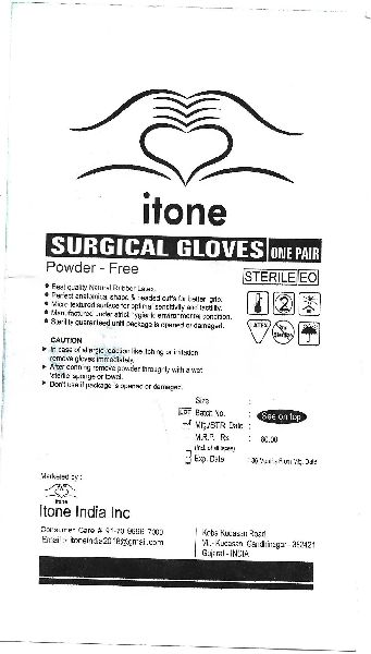 Latex Powder Free Surgical Gloves, for Clinical, Constructional, Hospital, Gender : Both