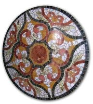Marble stone mosaic coffee table top, Size : 120cm x 120cm