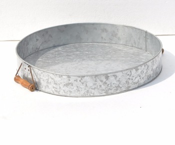 Galvanized Metal Tray, Size : 50x50x8