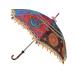 Beautiful Embroidery Work Cotton Sun Protection Umbrella