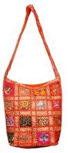 Old Saree Less Tukdi Work Jhola Handbag
