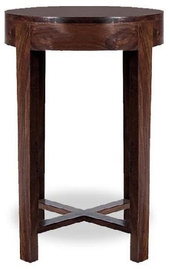 ACT03-ROUND WOODEN ACCENT TABLE