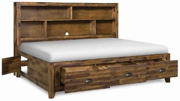 BED22-NATURAL DISTRESSED WOODEN BED at Best Price in Jodhpur