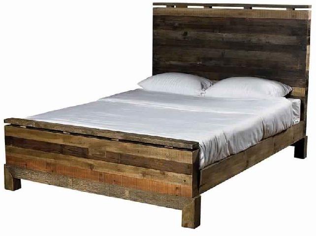 BED25-RECLAIMED WOOD PLATFORM BED, Dimension : 190 x 120 x 90