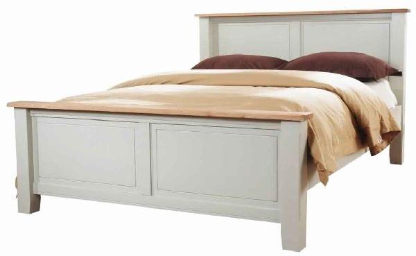 BED59-WHITE FINISH BED, Dimension : 200 x 160 x 120