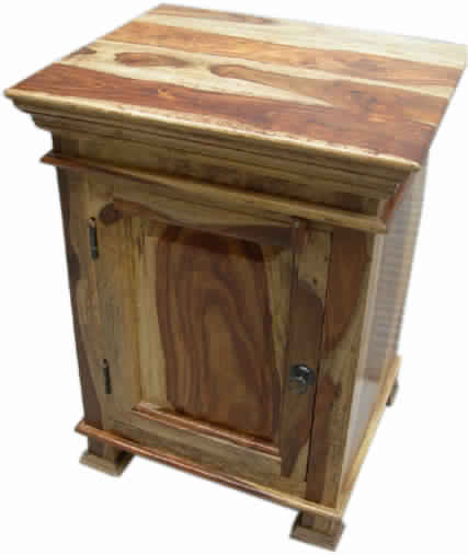 NATURAL WOOD BED SIDE TABLE
