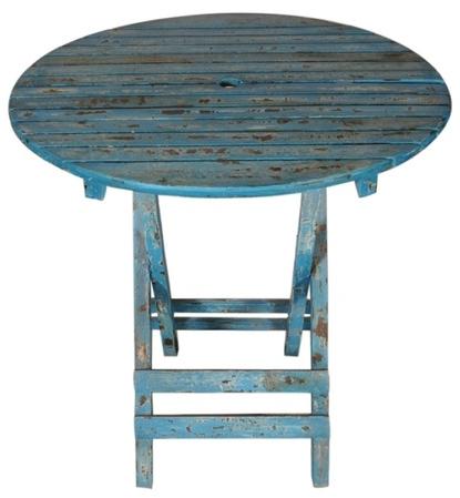 Distressed Solid Mango Wood Outdoor Table
