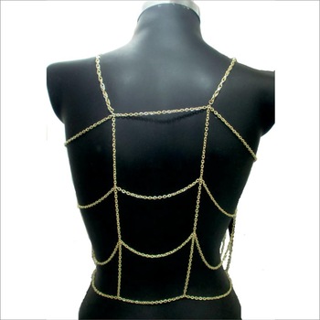 Metal body chain jewelry