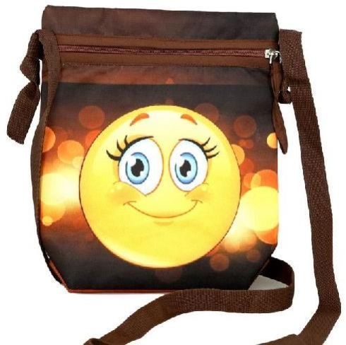 Digitally Printed Smiley Girl Sacthel Bag