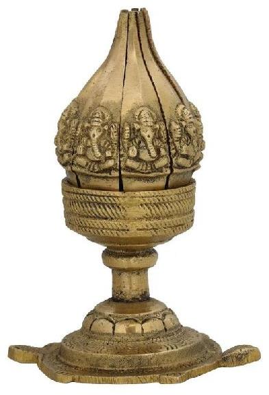 Ganesha Aarti Diya Oil Wick Brass Lamp