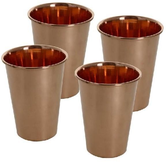Indian Copper Cup Water Tumbler Set
