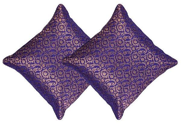 Purple Throw Pillow Covers Silk Indian Decorations Home Set