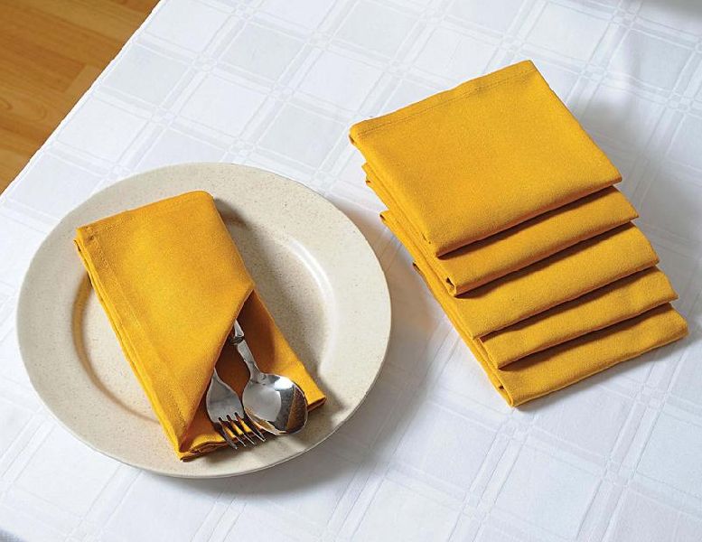 Solid Color Cotton Napkins For Buffet