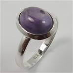 925 Solid Sterling Silver Purple AMETHYST Gemstone Beautiful Ring Choose Size