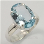 925 Sterling Silver Natural Blue Topaz Gemstone Amazing Ring Choose Any Size