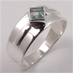 Elegant Design Ring Choose Size ! BLUE TOPAZ Gemstone 925 Solid Sterling Silver