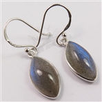 Natural Blue Fire LABRADORITE Gemstones Deco Earrings 925 Solid Sterling Silver