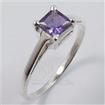 Prong Setting Purple AMETHYST Gems 925 Sterling Silver Fashion Ring Choose Any Size