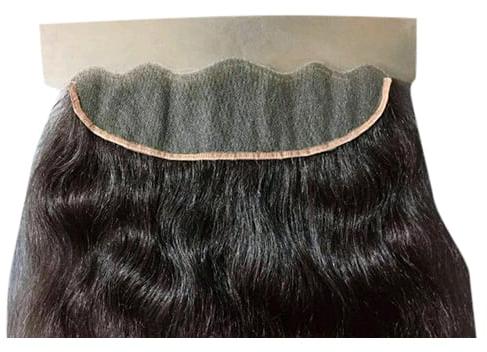 100% Human Hair Lace Frontal Closure, Color : Black, /brown/burgundy/natural Black