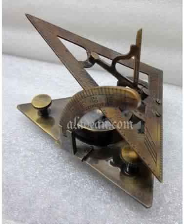 Antique Brass Triangular Compass