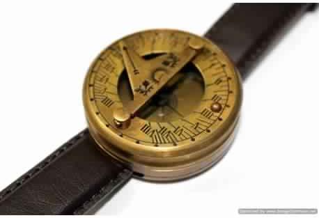 Brass Sundial Wrist Compass