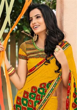 5512 Laxmipati Multicolor Chiffon Rangtari Saree