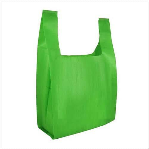 W Cut Non Woven Striped Bag, for Shopping, Pattern : Plain