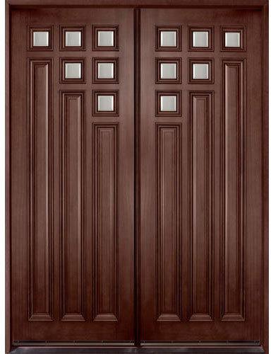 Polished Fancy Teak Wood Door, Color : Brown