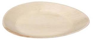 Plain Arecanut Leaf Oval Plates, Feature : Light Weight