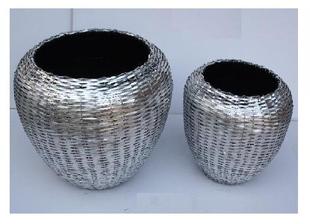 Aluminium Weaving Iron vase