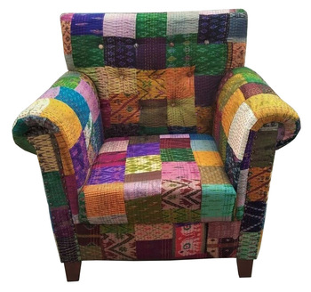 Colorful patchwork fabric customisable Sofa