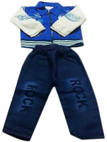 Cotton Plain Kids Blue Baba Suit, Feature : Dry Cleaning