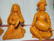 Minervacarving Indian Folk Carving, Color : brown