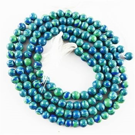 Azurite (man made) Beads 4mm Round