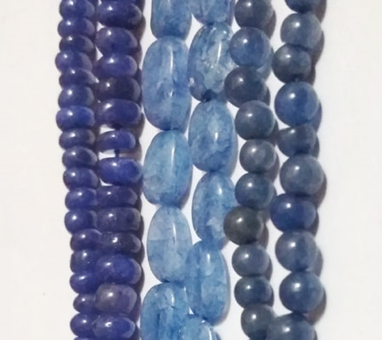Blue Aventurine Beads Assorted Shape Lot