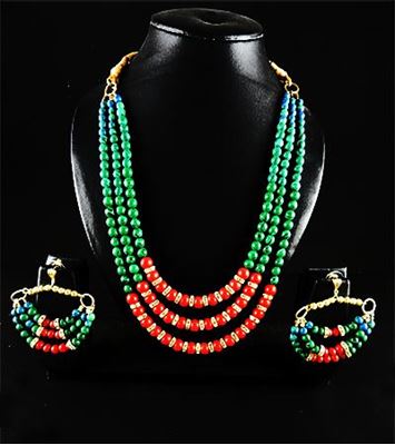 Beads Portal Gemstone Necklace, Main Stone : Agate