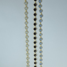 Aqua Chelsi stone gold plating Necklace