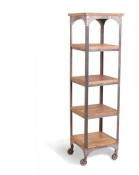 Natural old mango wood book display rack