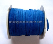 Suede Leather Laces Blue, Technics : Handmade