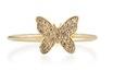 Silver Plus Diamond Butterfly Ring