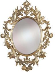Oval Glass Brass Decorative mirror, for Home, Hotel