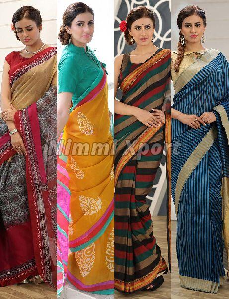 Cotton saree, for Easy Wash, Pattern : Printed