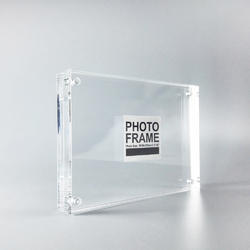 Rectangle Magnetic Acrylic Photo Frame, Color : clear